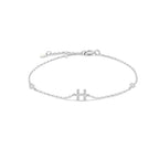Rhinestone initial letter bracelet