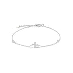 Rhinestone initial letter bracelet