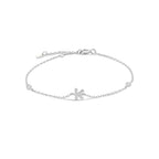 Rhinestone initial letter bracelet