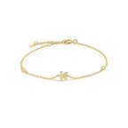 Rhinestone initial letter bracelet