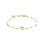 Rhinestone initial letter bracelet