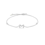 Rhinestone initial letter bracelet