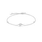 Rhinestone initial letter bracelet