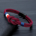 Bracelet with nautical knot in rope