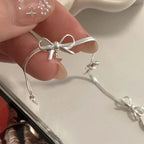 Bracelet avec noeud papillon pour femme argent