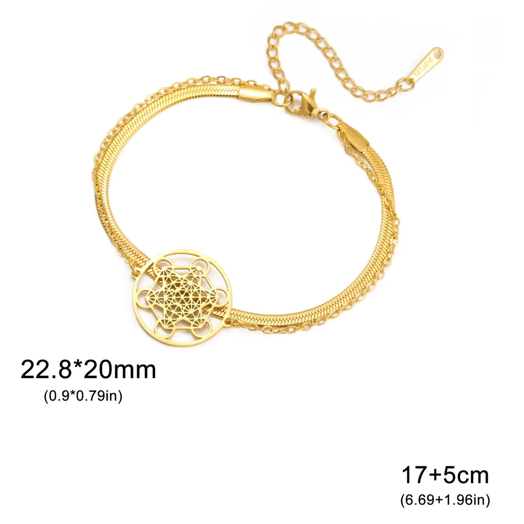 Bracelet avec Pendentif Cube de Métatron