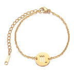 Bracelet avec Pendentif du Signe du Zodiaque Astrologique scorpion