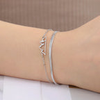 Mountain Pendant Bracelet for Women Silver