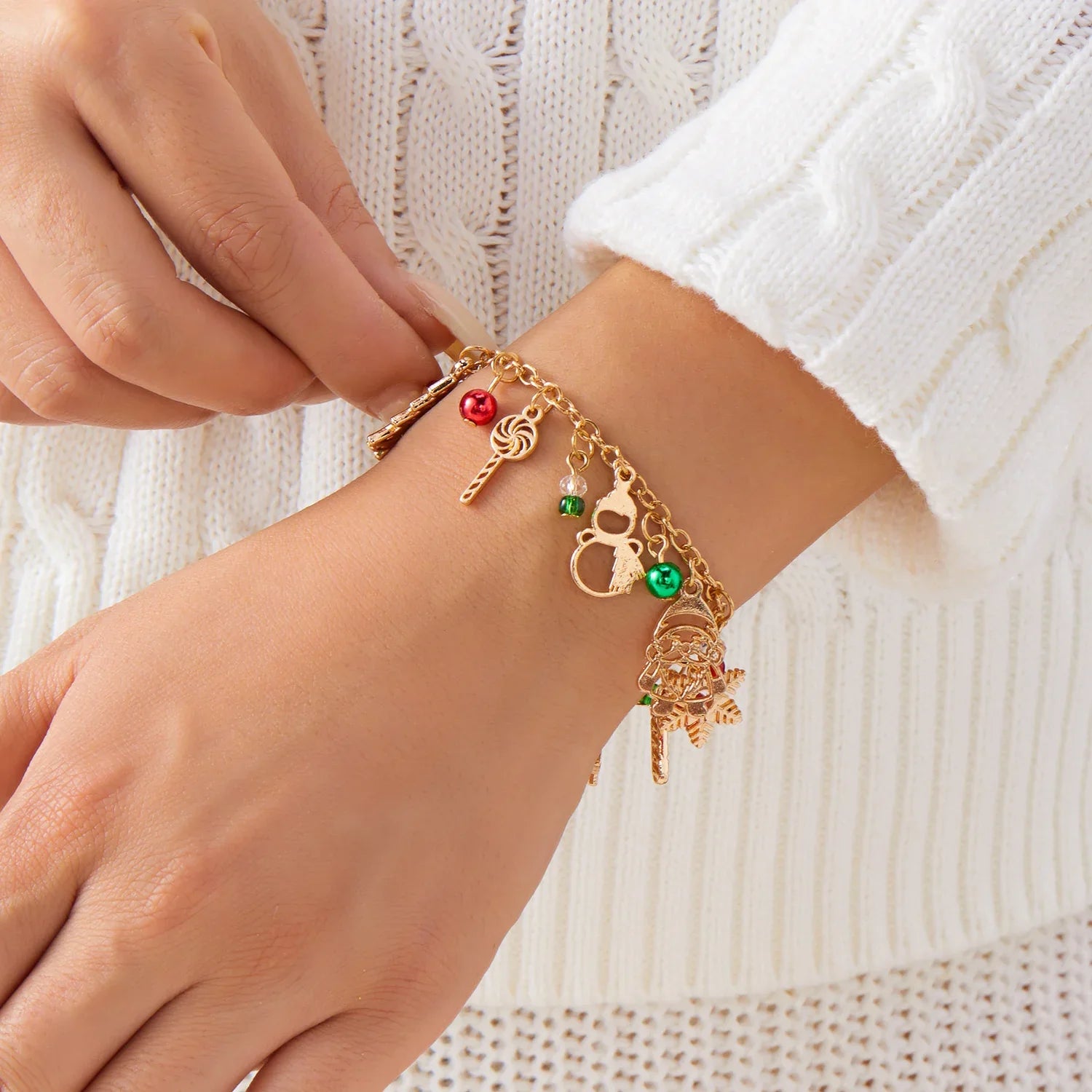 Bracelet avec Pendentifs de Noël
