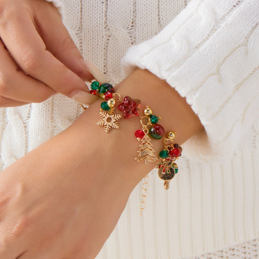 Bracelet avec Pendentifs de Noël pour Femme