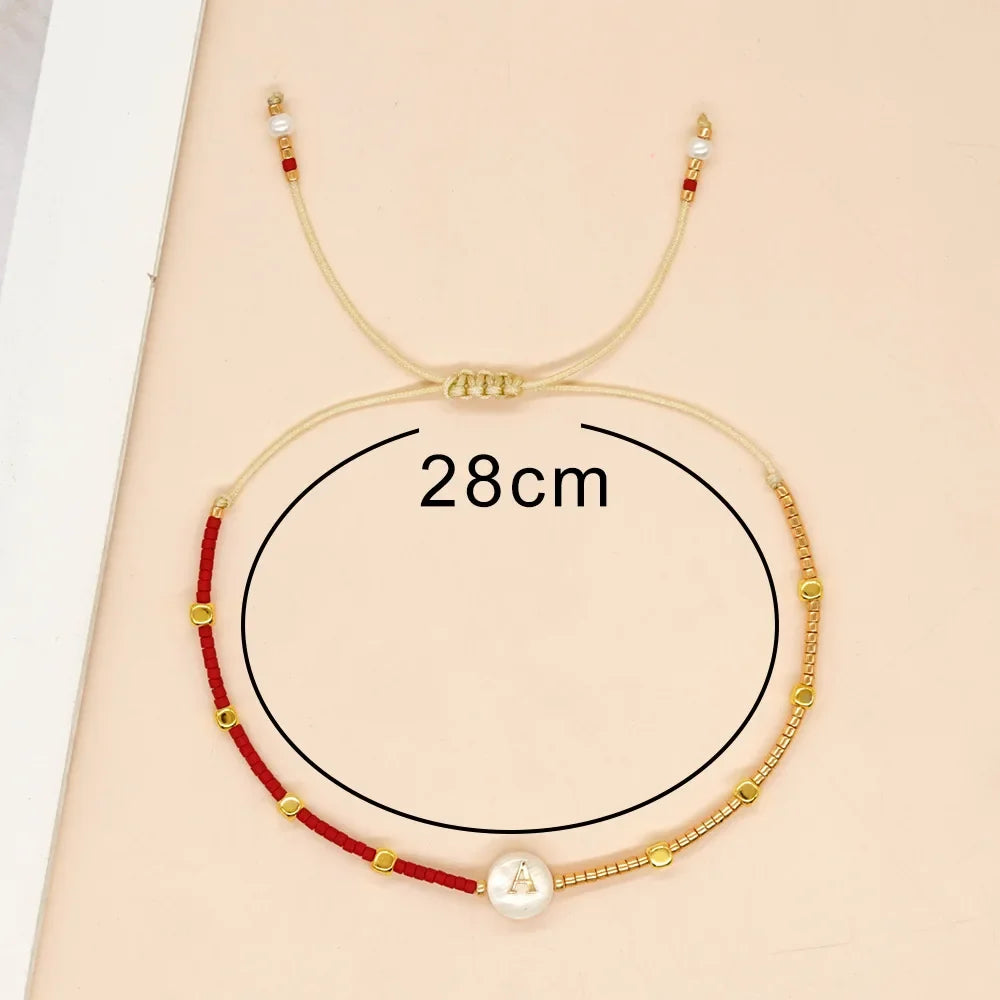 Bracelet bicolore initiale