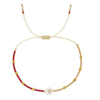 Two-tone initial letter bracelet