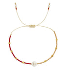 Bracelet bicolore initiale d
