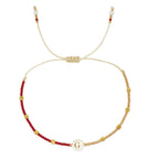 Two-tone initial letter bracelet