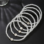 Bracelet blanc initiale