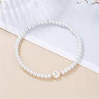 White initial letter bracelet