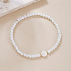 White initial letter bracelet