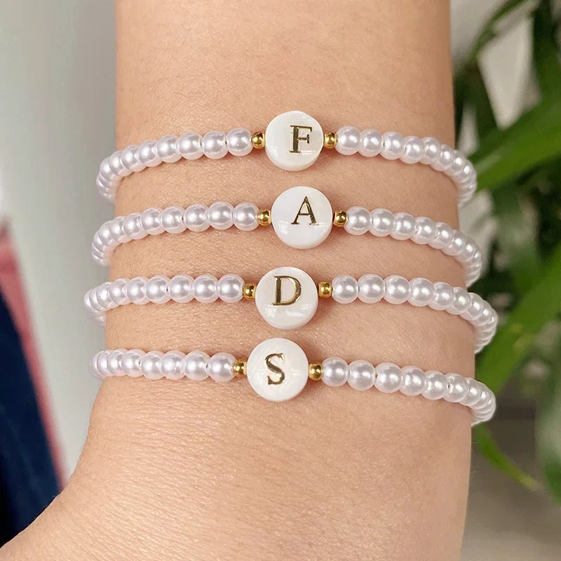 Bracelet blanc initiale s