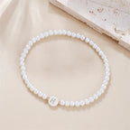 White initial letter bracelet
