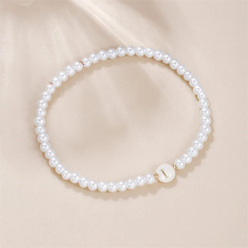 Bracelet blanc initiale i