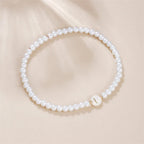 White initial letter bracelet