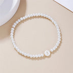 White initial letter bracelet