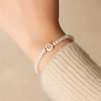 Bracelet blanc initiale o