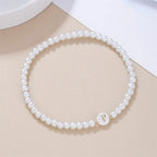 White initial letter bracelet