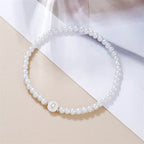White initial letter bracelet