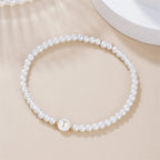 White initial letter bracelet