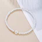 White initial letter bracelet
