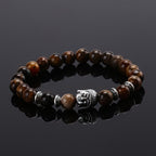 Bracelet Bouddha Tête Argent Porte Bonheur