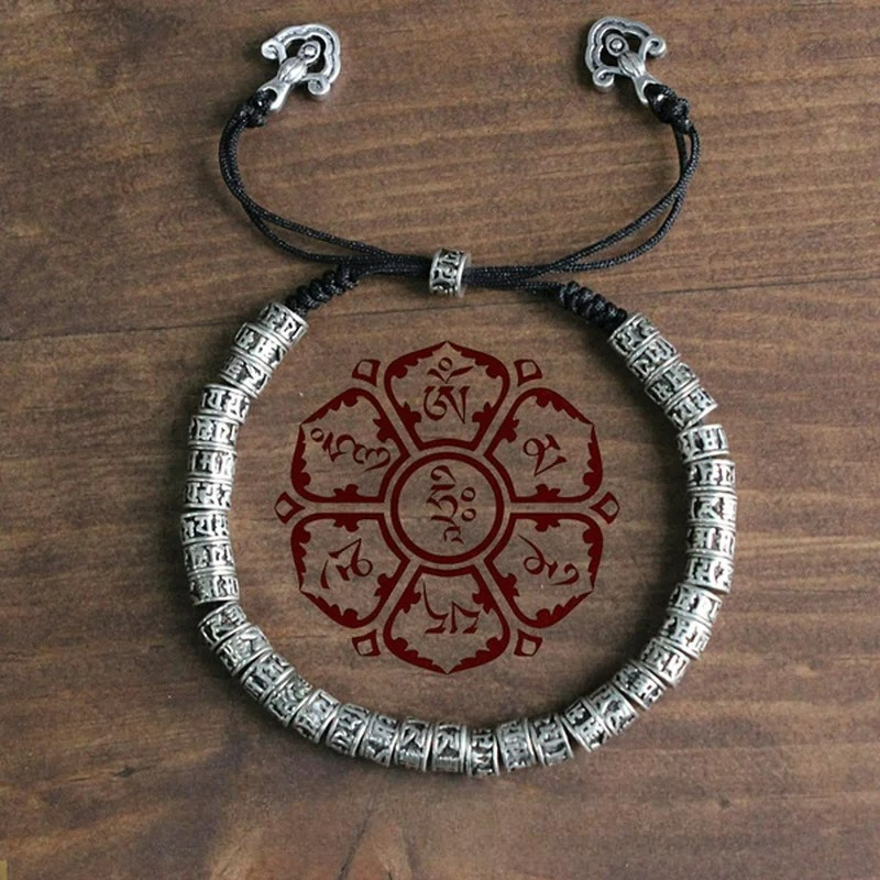 Buddhist Amulet ID Bracelet Engraved
