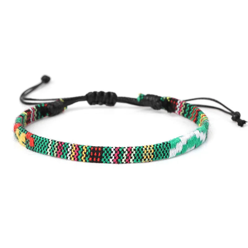 Bracelet Brésilien Amitié Tissé à la Main vert 