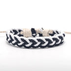 Bracelet Brésilien Artisanal Couleurs Naturelles blanc et noir