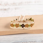 Bracelet Brésilien Boho Brodé Fait Main beige