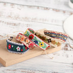 Handmade embroidered boho friendship bracelet