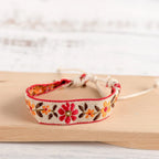 Handmade embroidered boho friendship bracelet