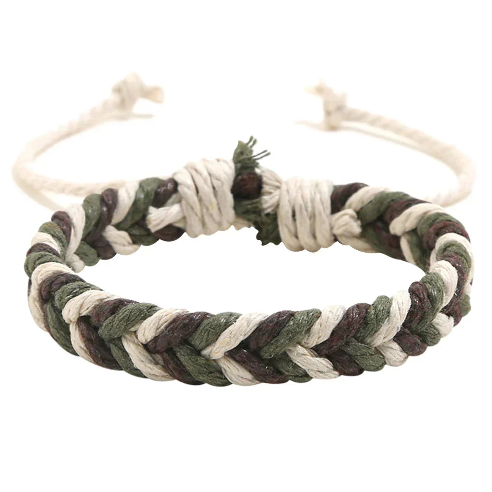 Natural-look cotton thread Brazilian bracelet