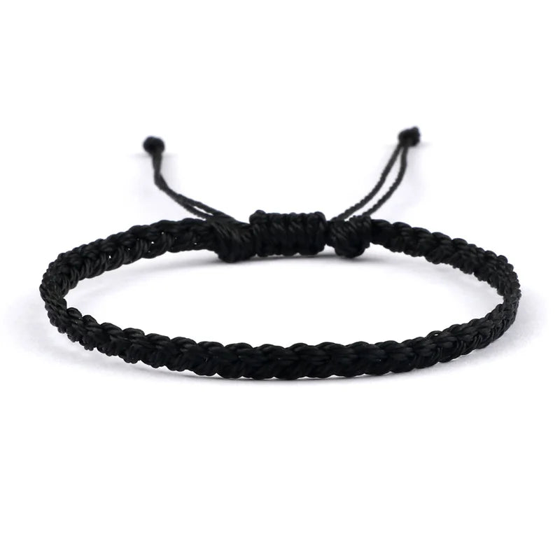 Bracelet Brésilien Fin et Ajustable noir