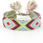 Wide Brazilian bracelet with geometric patterns