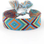 Wide Brazilian bracelet with geometric patterns