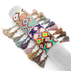 Wide Brazilian bracelet with geometric patterns