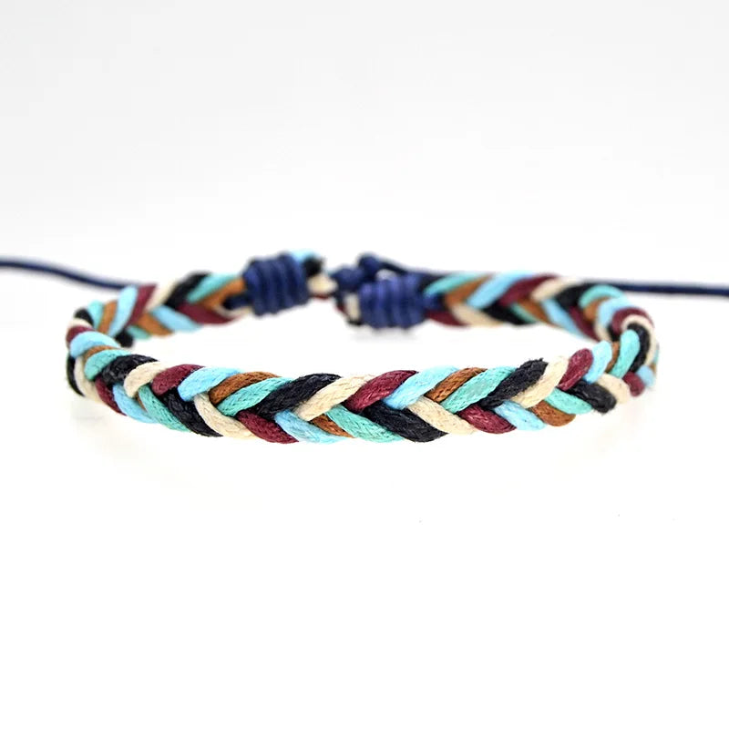 Bracelet Brésilien Minimaliste en Fil de Coton multicolore