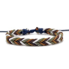 Bracelet Brésilien Minimaliste en Fil de Coton vert et blanc