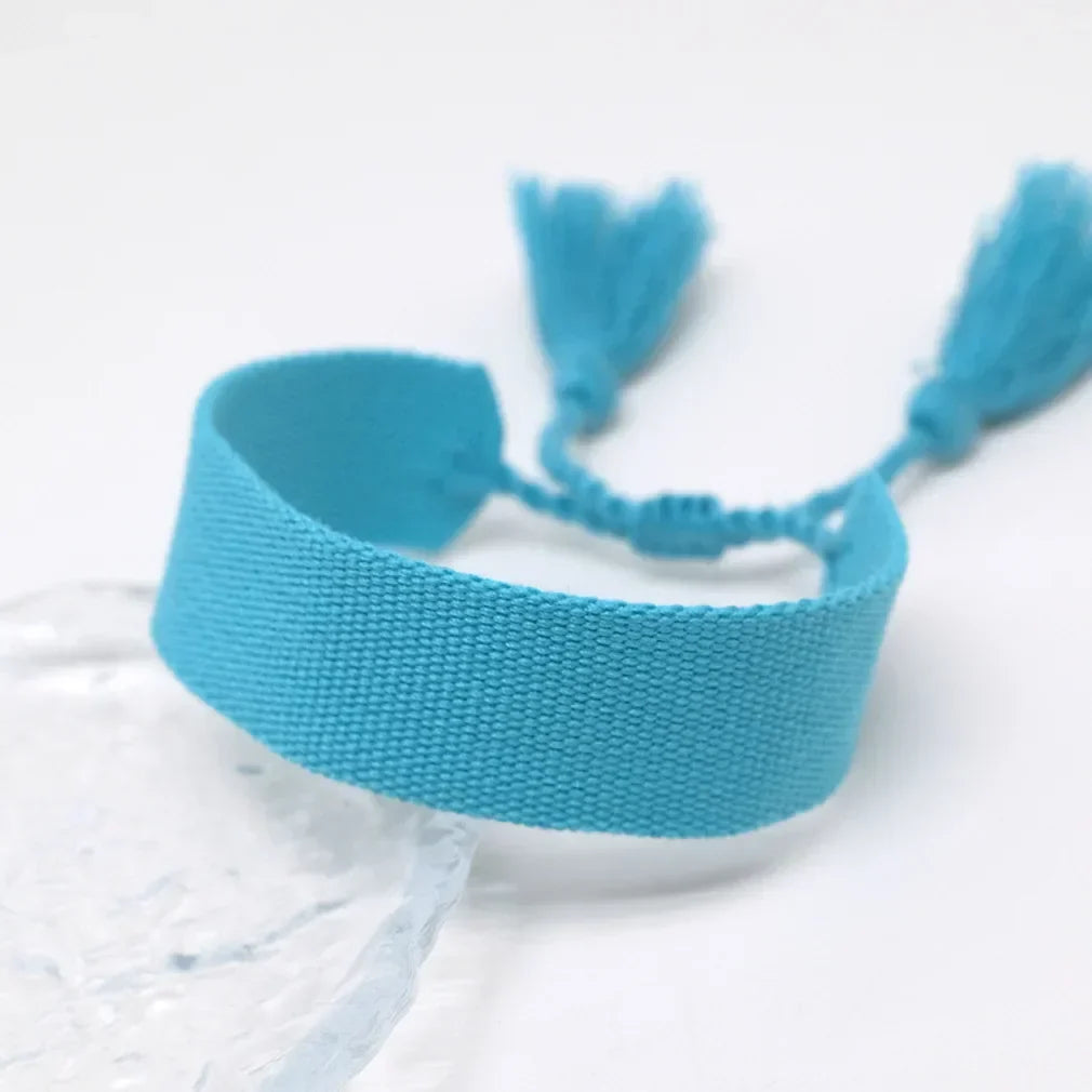 Bracelet Brésilien Pastel Doux Fait Main bleu 