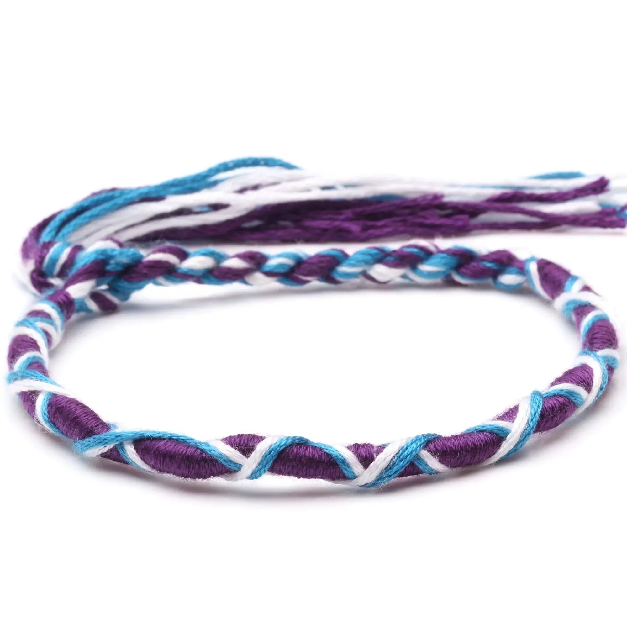 Bracelet Brésilien Style Hippie Bohème violet