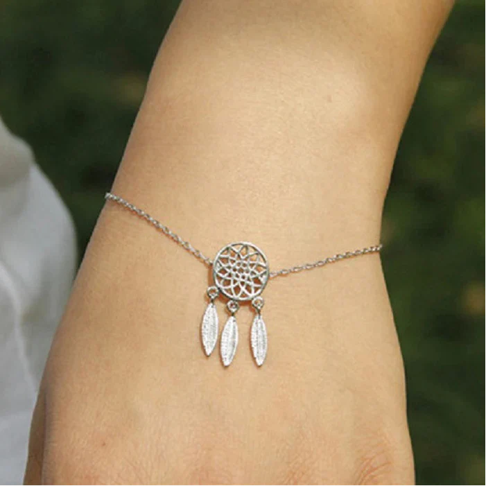 Bracelet Capteur de Rêves pour Femme argent