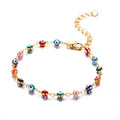 Ankle Bracelet Against the Blue Greek Turkish Evil Eye Mataki Matiasma Gold