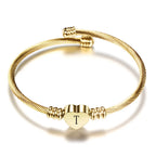 Bracelet coeur avec initiale or t